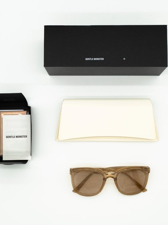 Gentle Monster Rosy YC5 Brown Round Sunglasses Full Set main image 3